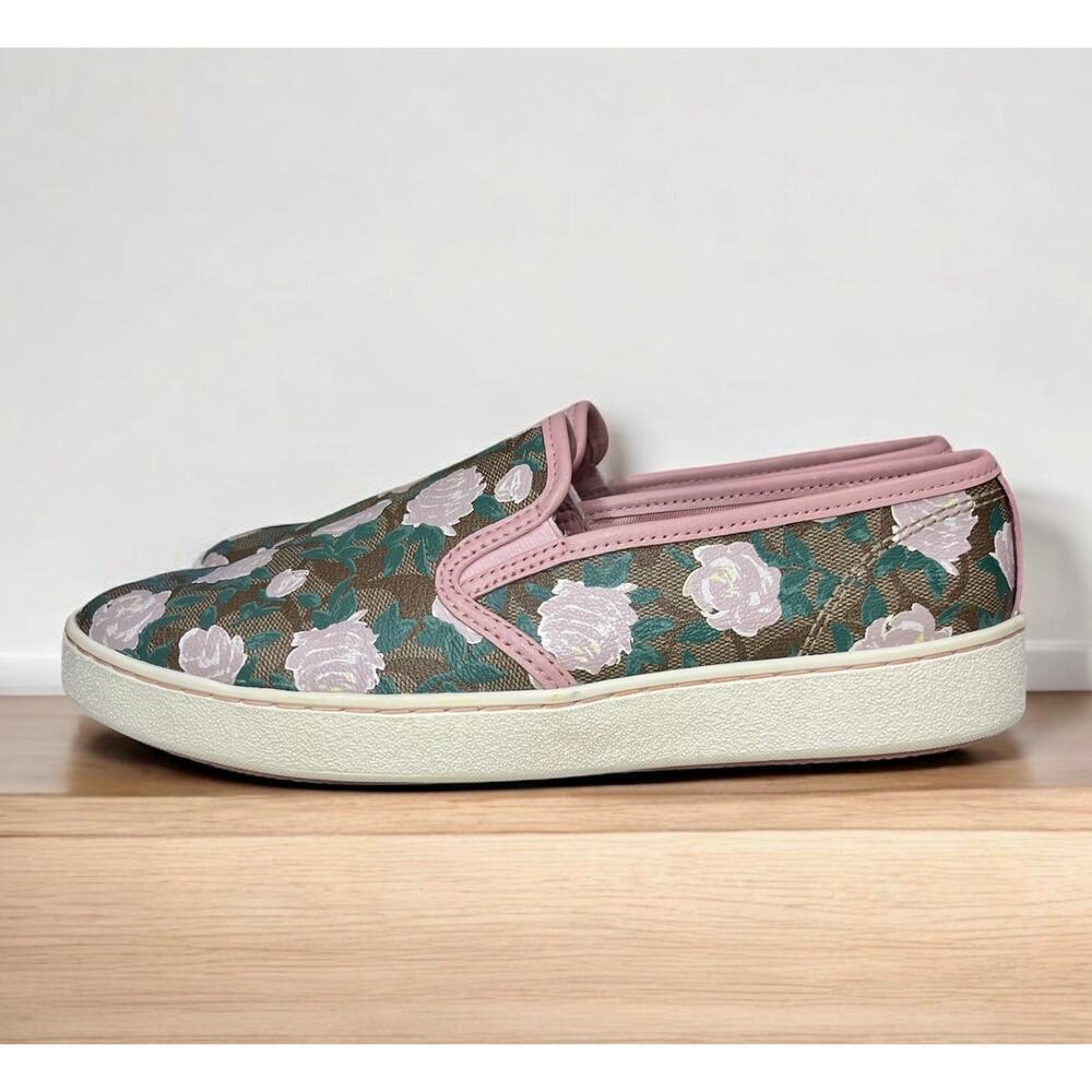Coach FG1892 Slip On Shoes in Camo/Rose Print – Size 9.5B